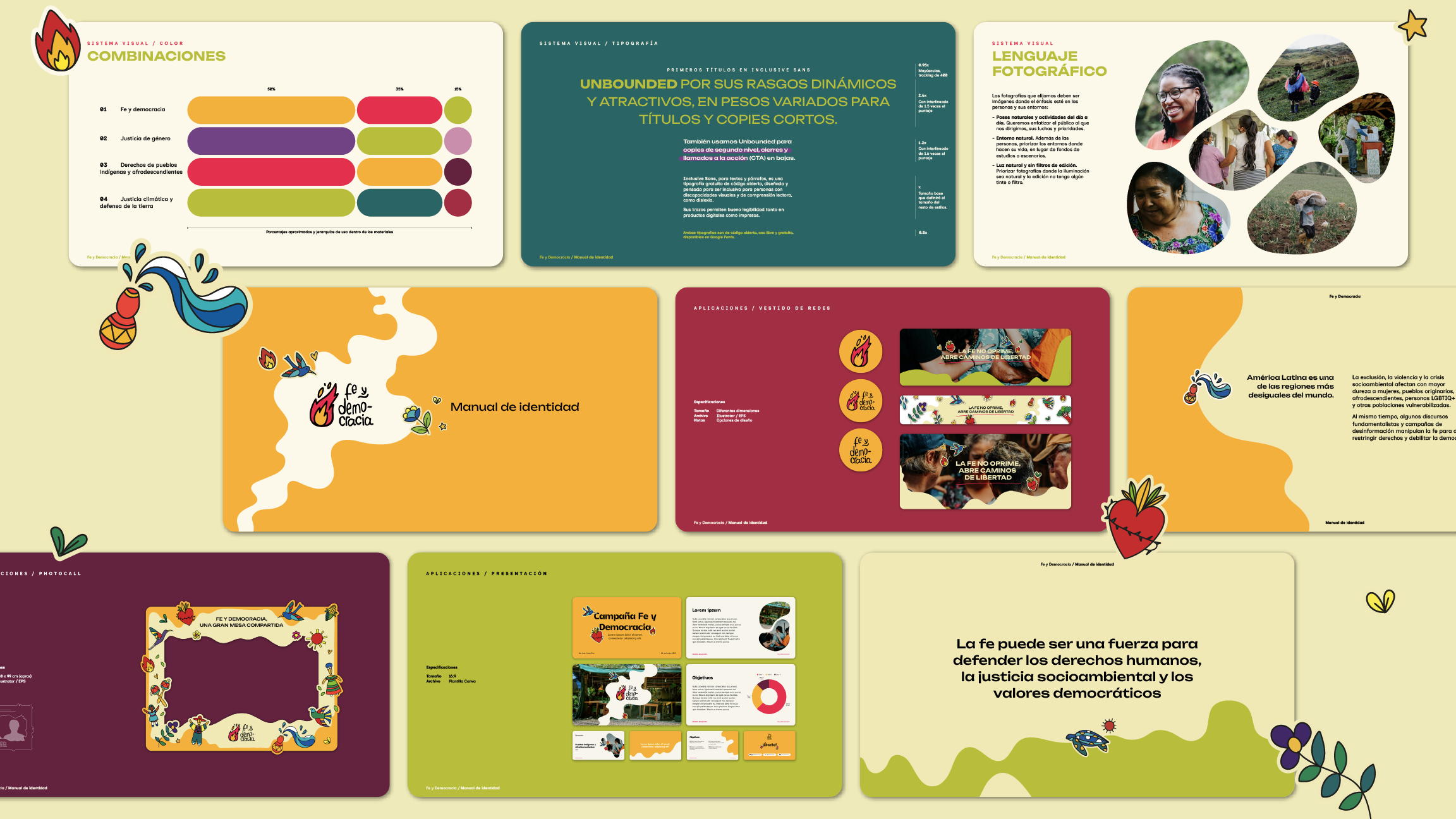 Fe y Democracia visual identity guidelines.